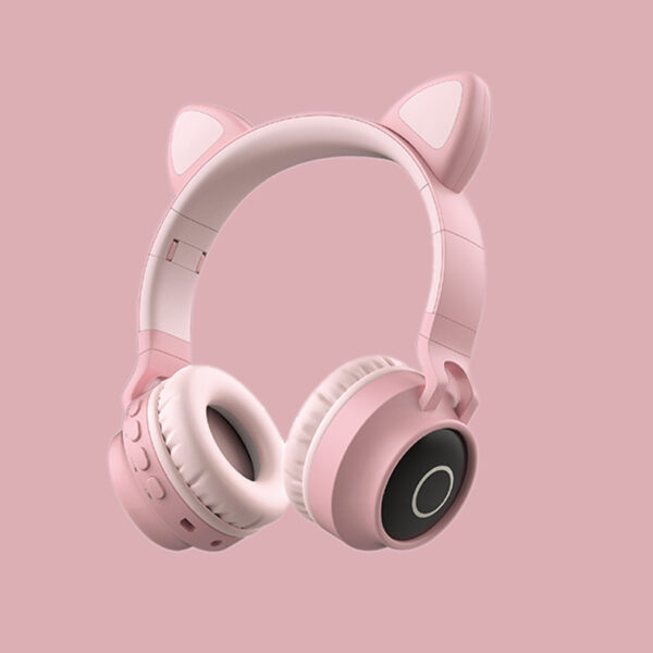 Ακουστικά LED Light Cat Ear Bluetooth Wireless On Ear Headphones