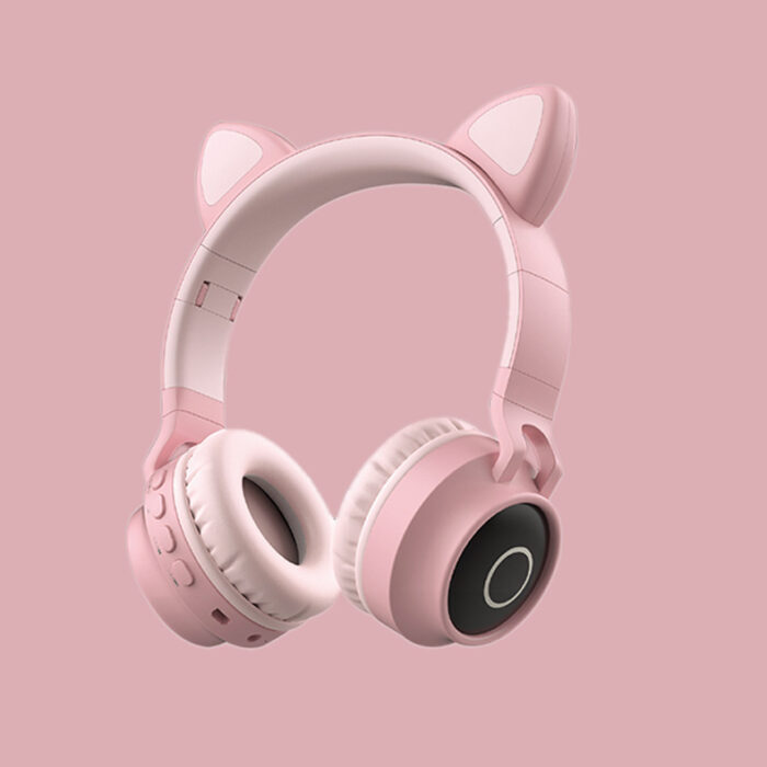 Ακουστικά LED Light Cat Ear Bluetooth Wireless On Ear Headphones