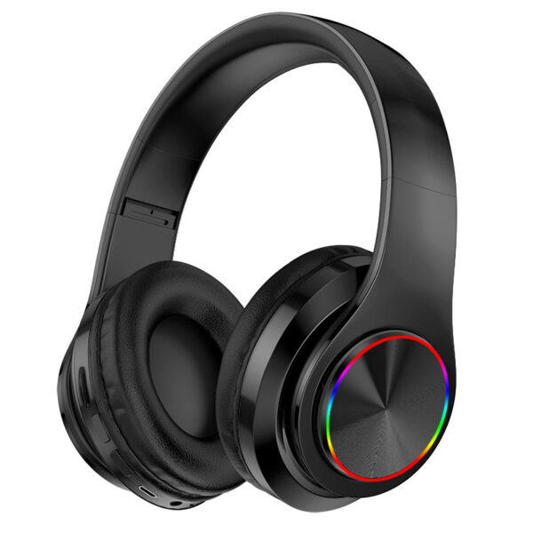 Ακουστικά LED Bluetooth Wireless/Wired Over Ear Headphones with Support TF Card Colorful Breathing Lights