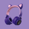 Ακουστικά LED Light Cat Ear Bluetooth Wireless On Ear Headphones