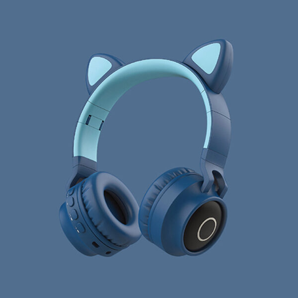 Ακουστικά LED Light Cat Ear Bluetooth Wireless On Ear Headphones