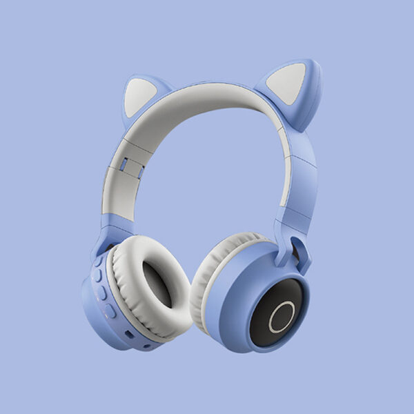 Ακουστικά LED Light Cat Ear Bluetooth Wireless On Ear Headphones