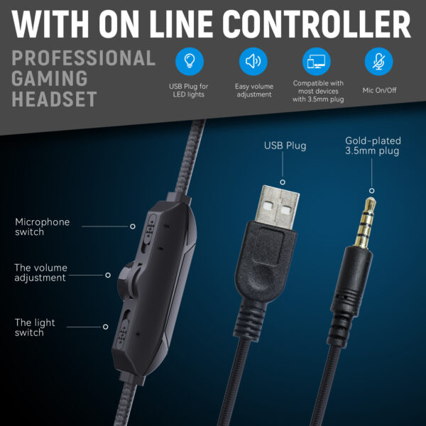 Ακουστικά OG Wired Over Ear Gaming Headset with Connection 3.5mm