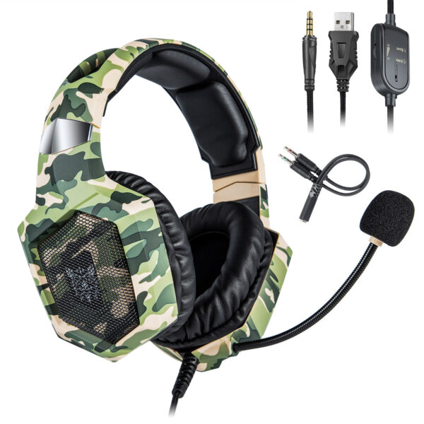 Ακουστικά ARMY MESS K8 Over Ear Gaming Headset with Connection 3.5mm & USB RGB