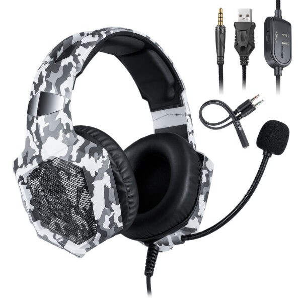 Ακουστικά ARMY MESS K8 Over Ear Gaming Headset with Connection 3.5mm & USB RGB