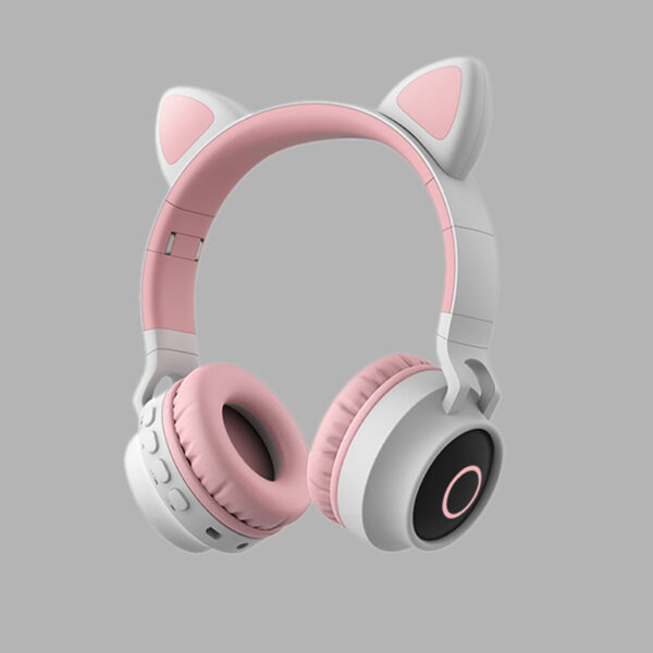 Ακουστικά LED Light Cat Ear Bluetooth Wireless On Ear Headphones
