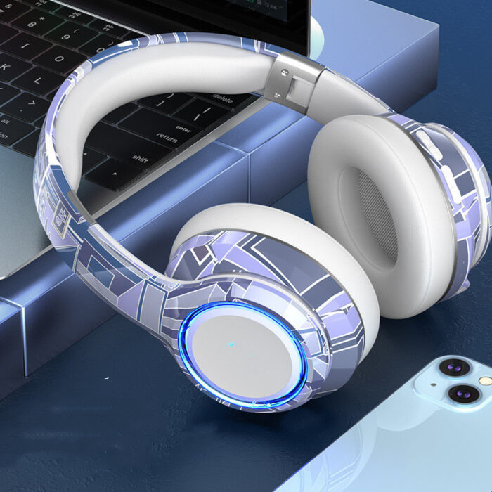 Ακουστικά TOKY Bluetooth Wireless Over Ear Headphones 5.2 Pluggable Illumination