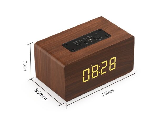 Ηχείο/Ρολόι OP2 Clock Version Wooden Bluetooth Speaker