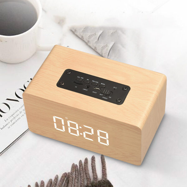 Ηχείο/Ρολόι OP2 Clock Version Wooden Bluetooth Speaker