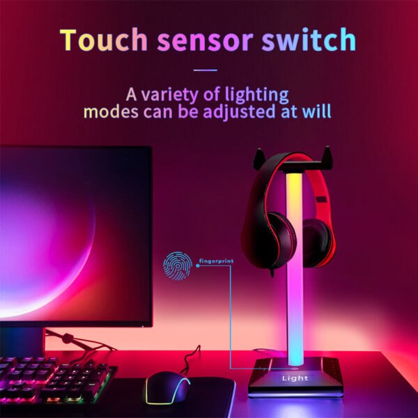 Βάση Ακουστικών Gaming Headset Bracket RGB LIGHTING with Connection Bluetooth/Button